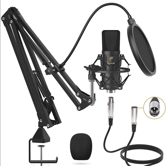 XLR Condenser Microphone, TONOR Professional Cardioid Studio Mic Kit - Picture 2 of 6